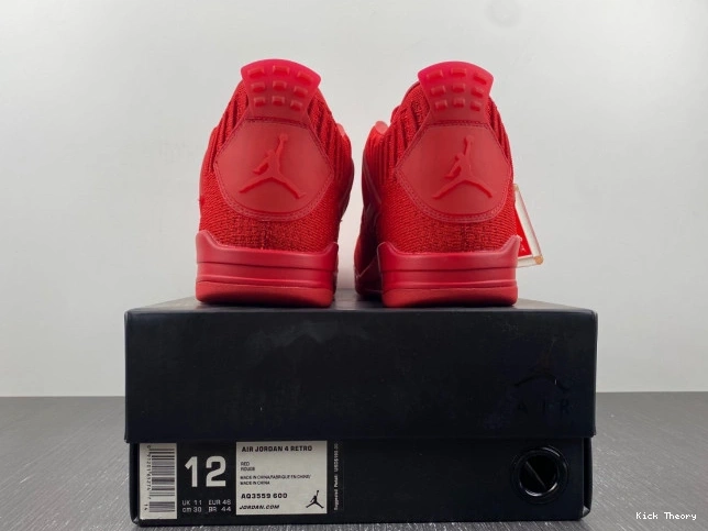 Kicked Out Shoe Store 4 Flyknit Red Retro Jordan AQ3559-600 0729